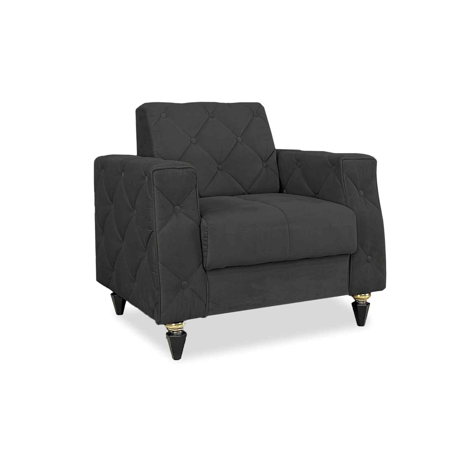 Кресло Монако Велюр / ножки - чёрные