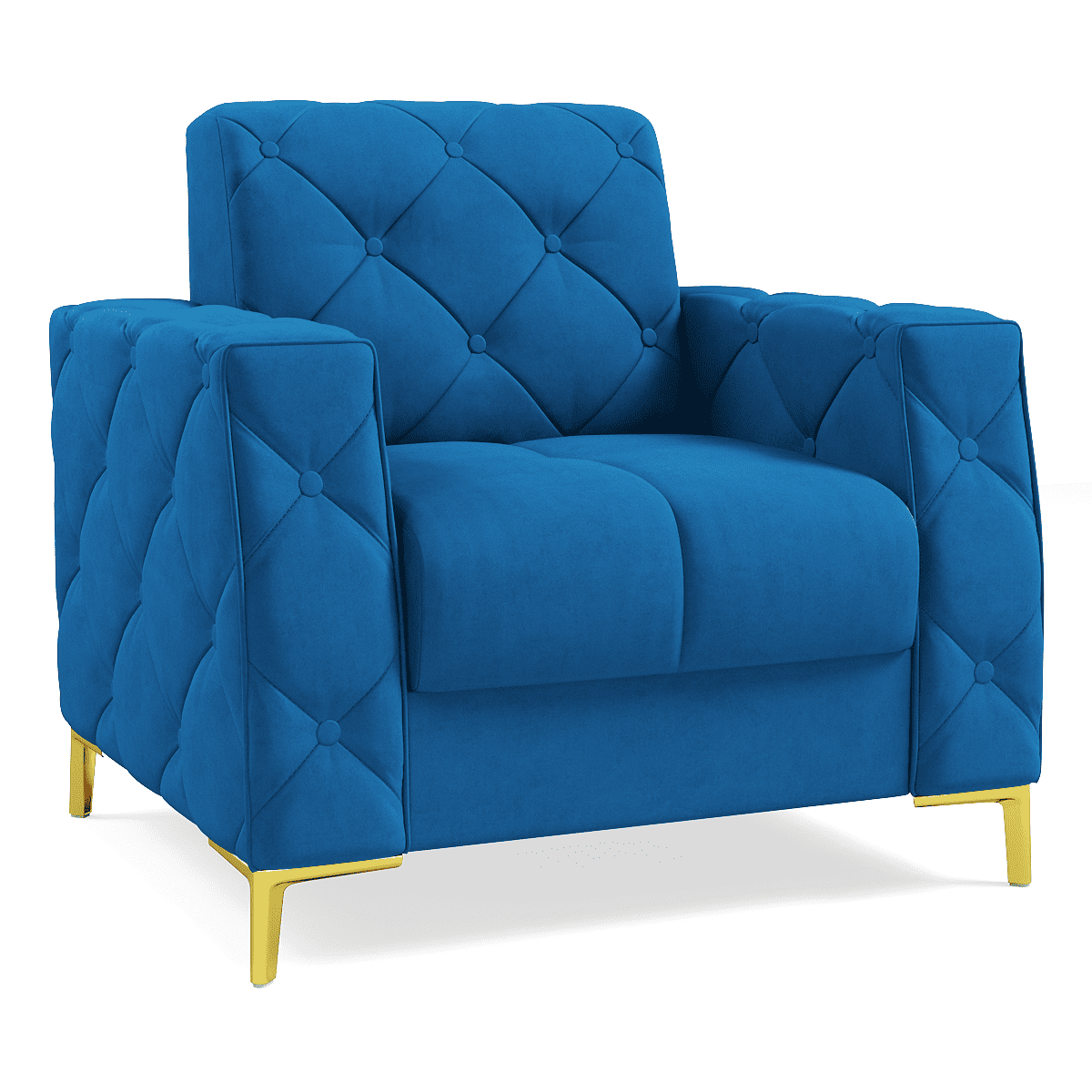 Кресло Монако Велюр / ножки - золотые